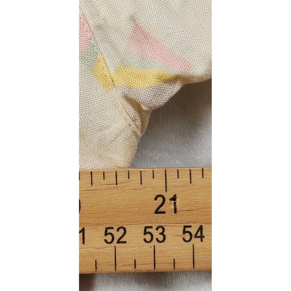 Liz Sport Vintage Top Button Down Shirt Long Sleeve Pastel Geometric Size M 90s - Picture 6 of 7